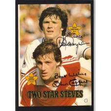 Signed picture by Steve Coppell (Man United) & Steve Perryman (Spurs)
